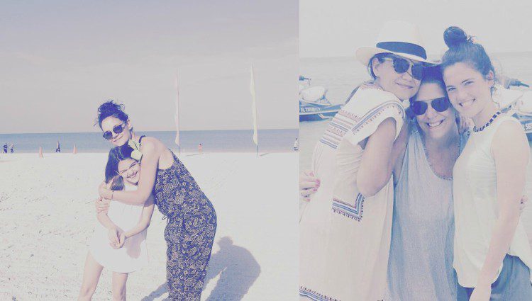 Katie Holmes disfruta de las vacaciones en familia