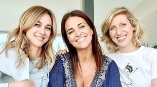 Paula Echevarría celebra su embarazo con las chicas 'Velvet'