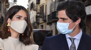 Los duques de Huéscar bautizan a su hija Rosario en un día muy especial