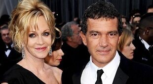 Antonio Banderas, junto a su hija y Melanie Griffith antes de los Oscar
