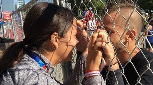 Cristina Pedroche apoya a David Muñoz en una maratón