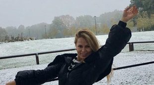 Yolanda Cardona disfruta de la primera nevada con estilo
