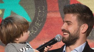 Piqué, superpapá con Sasha y bromista con Shakira