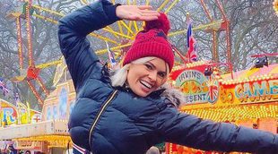 Adriana Abenia, feliz por las navideñas calles de Londres