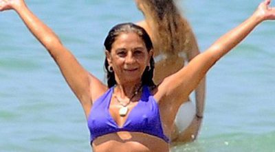 Lolita Flores disfruta de un divertido día de playa junto a su cuñado Pedro Lazaga