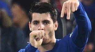 Morata, criticado por coger a Alice en brazos estando lesionado