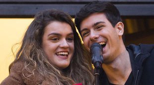 Así fue la multitudinaria bienvenida de Amaia y Alfred en Pamplona