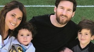 Leo Messi y Antonella Rocuzzo comparten su primera foto de familia