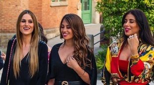 Elena Galera aparece tras anunciar su embarazo en el desfile de Rosa Clará