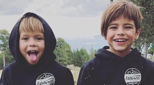 Milan y Sasha Piqué, espontáneos y divertidos ante la cámara