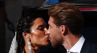 El primer beso de Sergio Ramos y Pilar Rubio como marido y mujer