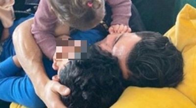 Georgina Rodríguez disfruta de sus hijos mientras se comen a besos a Cristiano Ronaldo