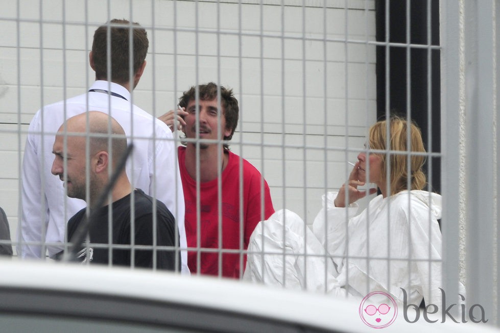 Belén Rueda e Iván Massagué en el rodaje de 'El Barco'