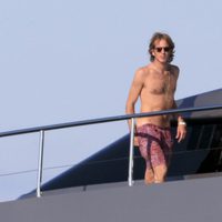 Andrea Casiraghi a bordo de un barco de Ibiza