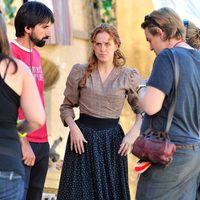 María Castro en el rodaje de 'Tierra de lobos'