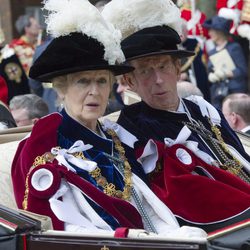 La Princesa Alexandra y el Duque de Kent en la Orden de la Jarretera