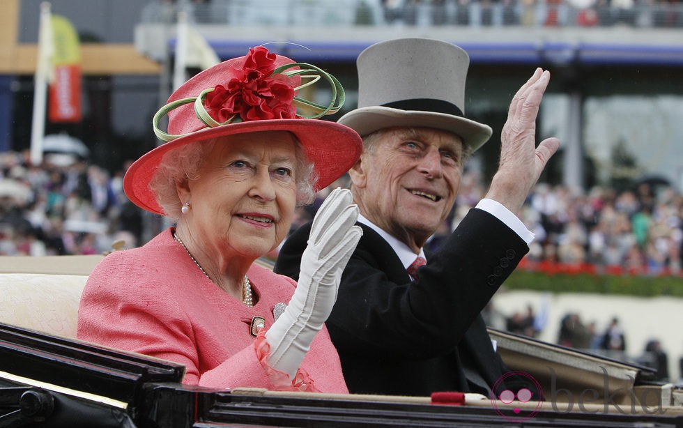 La Reina Isabel II y el Príncipe Felipe en Ascot