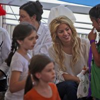 Shakira en una escuela de Jerusalén