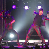 Ricky Martin en un momento de su actuación en Madrid