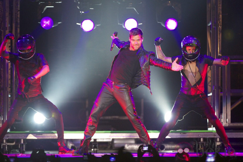 Ricky Martin en un momento de su actuación en Madrid
