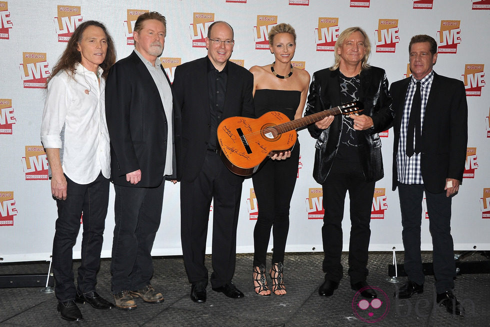 Alberto de Mónaco y Charlene Wittstock con 'The Eagles'