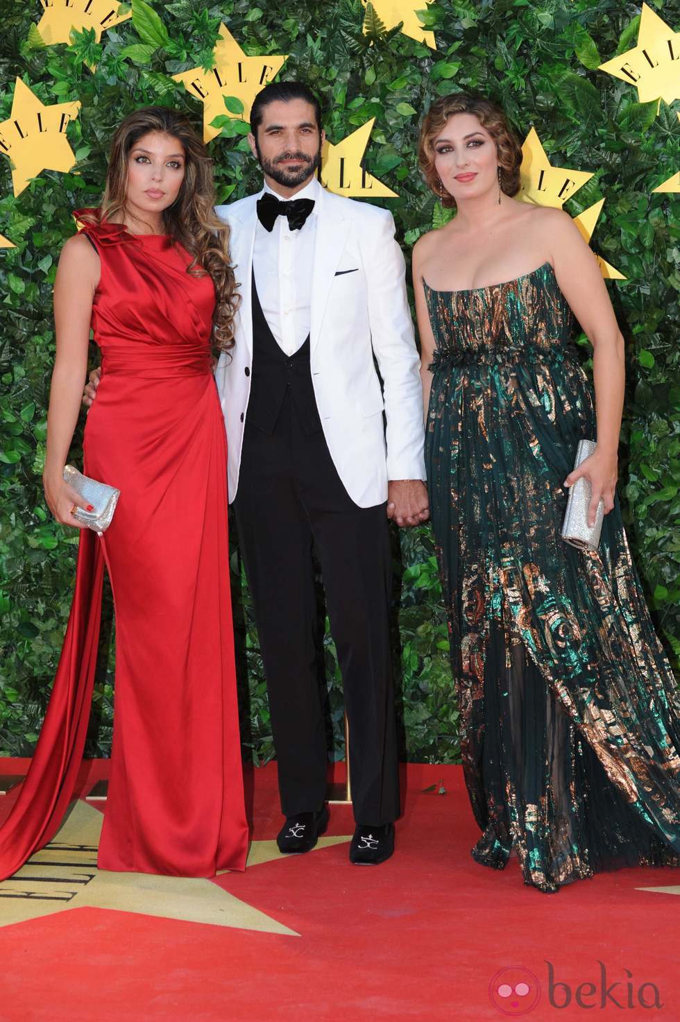 Javier Conde, Estrella Morente y su hermana en la Fiesta del 25 Aniversario de 'Elle'