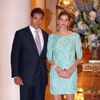 Luis Alfonso de Borbón y Margarita Vargas en la fiesta de la boda de Alberto de Mónaco