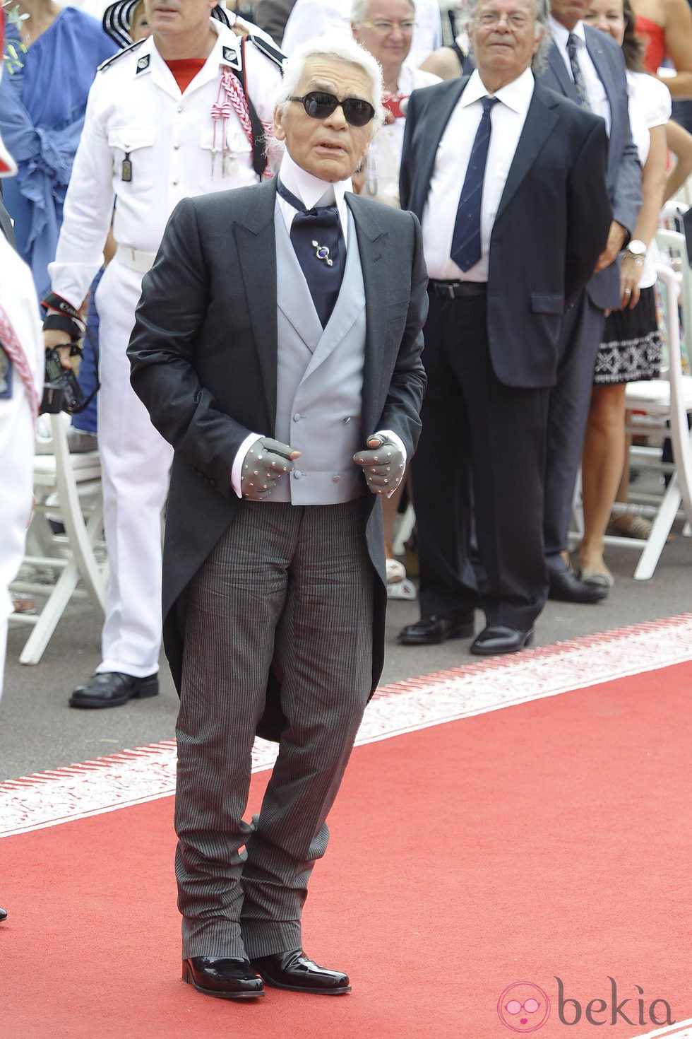 Karl Lagerfeld en la boda religiosa de Alberto y Charlene de Mónaco