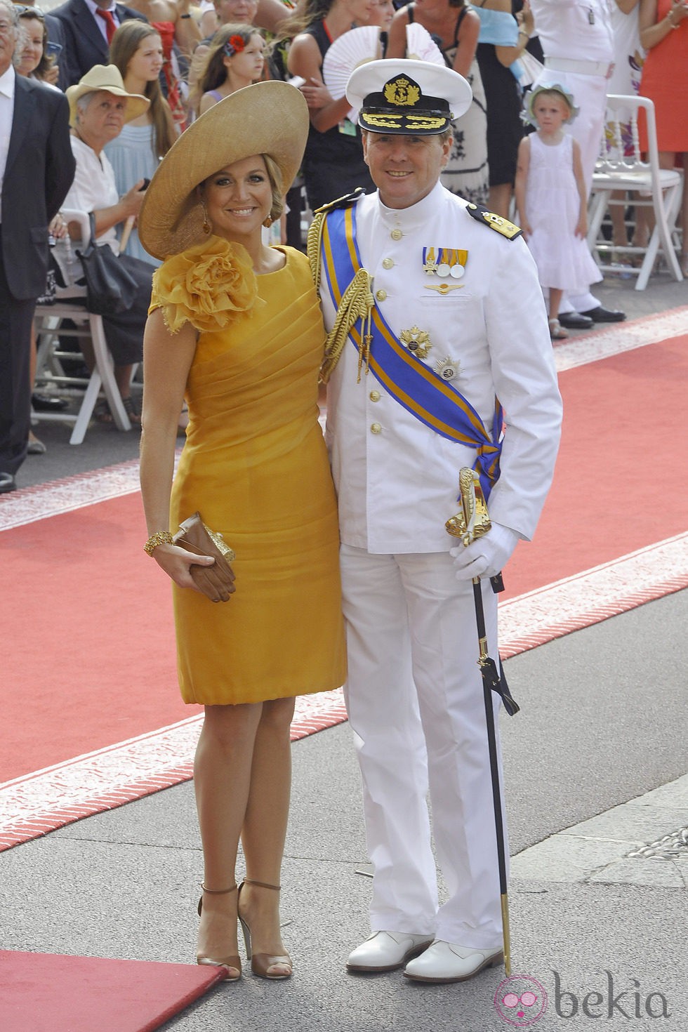 Guillermo y Máxima de Holanda en la boda de Alberto de Mónaco