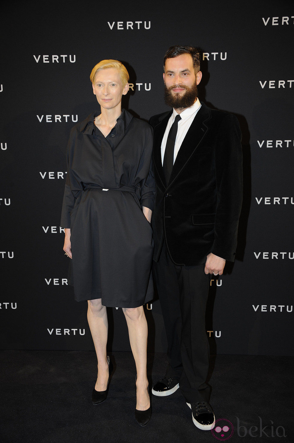 Tilda Swinton en la fiesta de Vertu en Milán