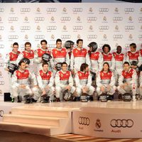 Todo el equipo del Real Madrid en el acto promocional de 'Audi'