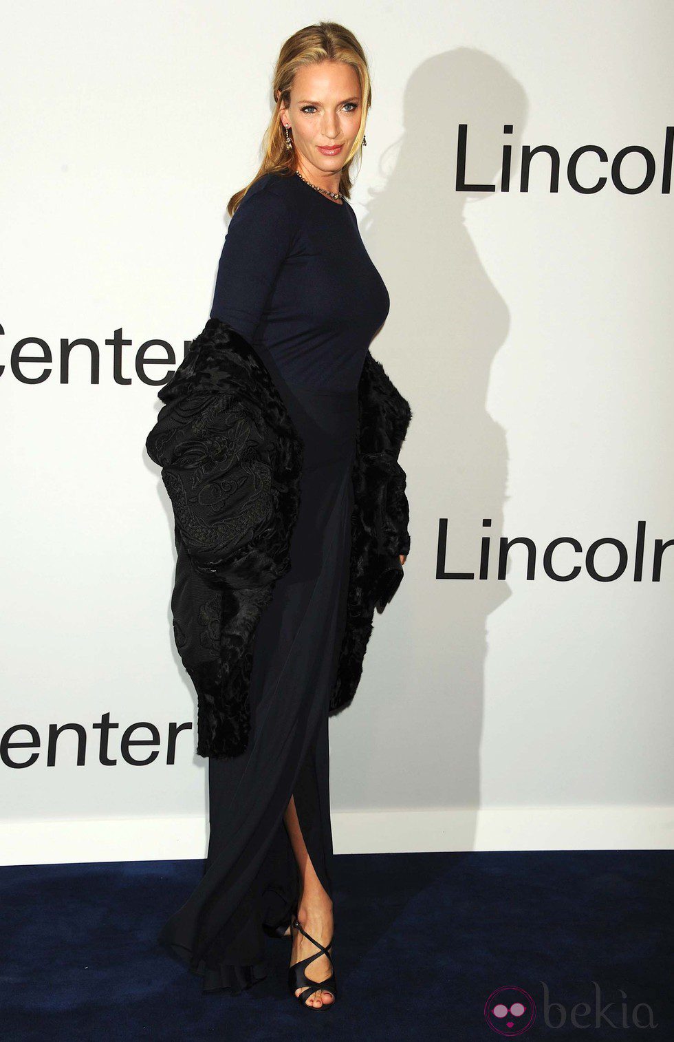 Uma Thurman en una fiesta homenaje a Ralph Lauren en Nueva York