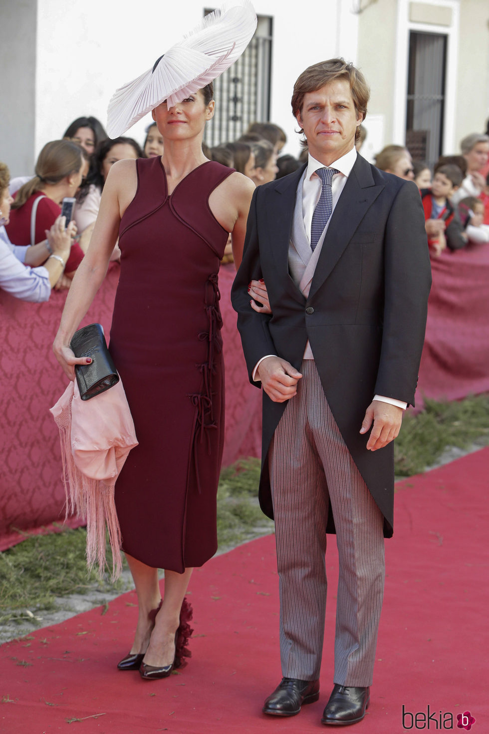 Julián López 'El Juli' con su mujer Rosario Domecq en la boda del rejoneador Diego Ventura