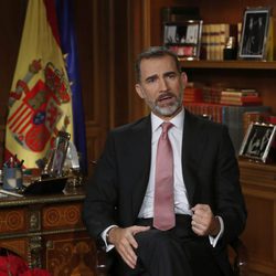El Rey Felipe VI durante su discurso de Navidad 2016