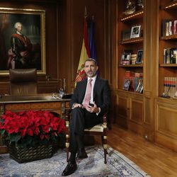 El Rey Felipe VI dando su anual discurso de Navidad