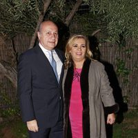 Carmen Borrego junto a su marido celebrando la Nochebuena