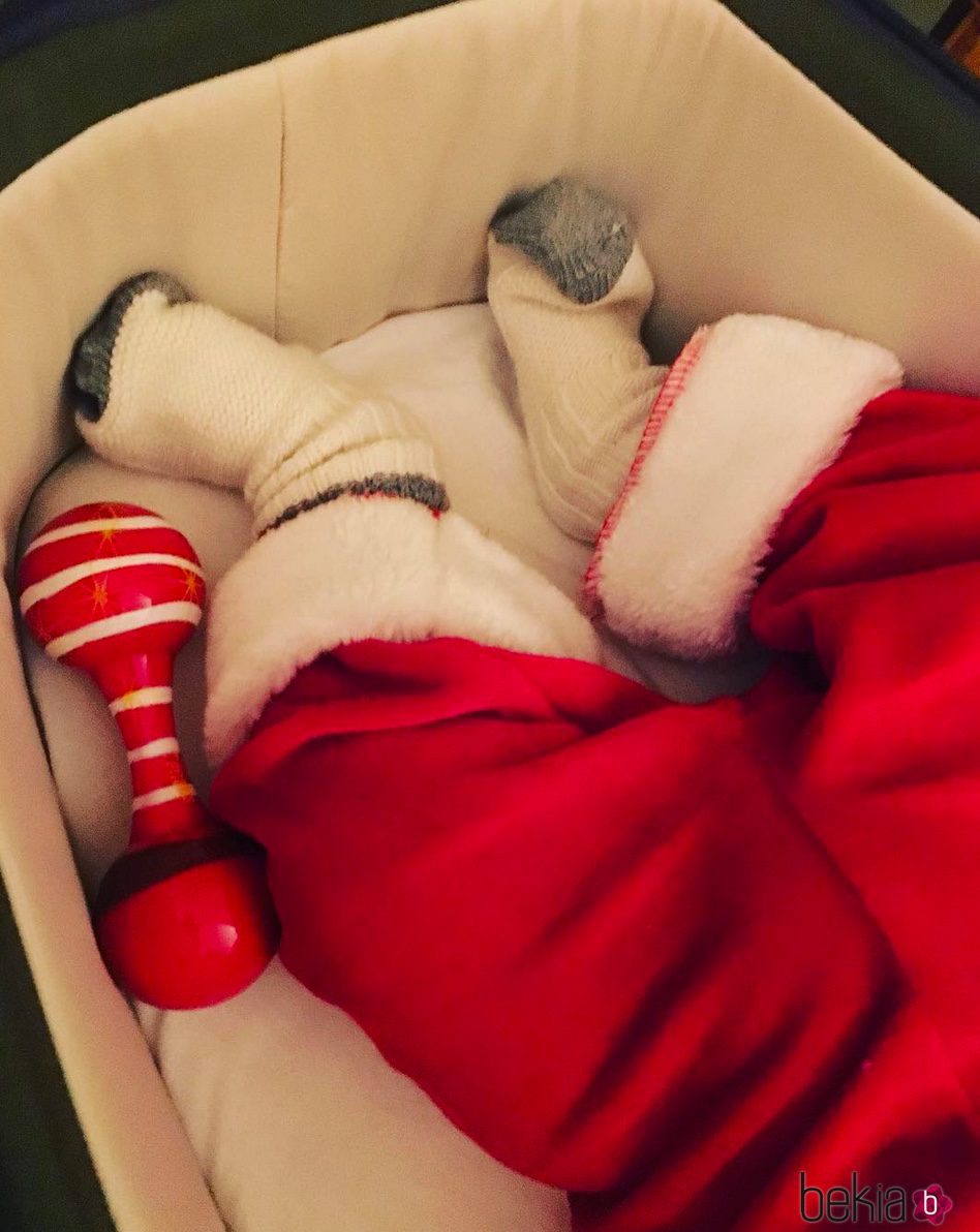 El hijo de Jaime Cantizano, disfrazado de Papá Noel en su primera Navidad