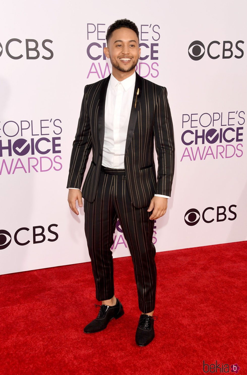 Tahj Mowry en la alfombra roja de los People's Choice Awards 2017
