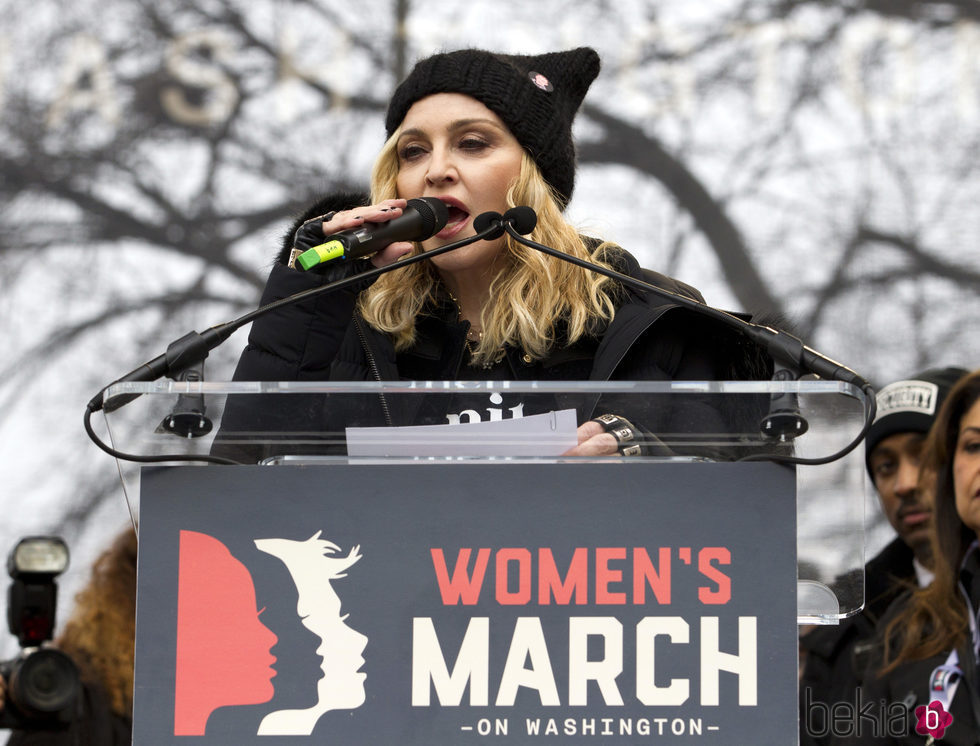 Madonna en la Marcha de las Mujeres en Washington
