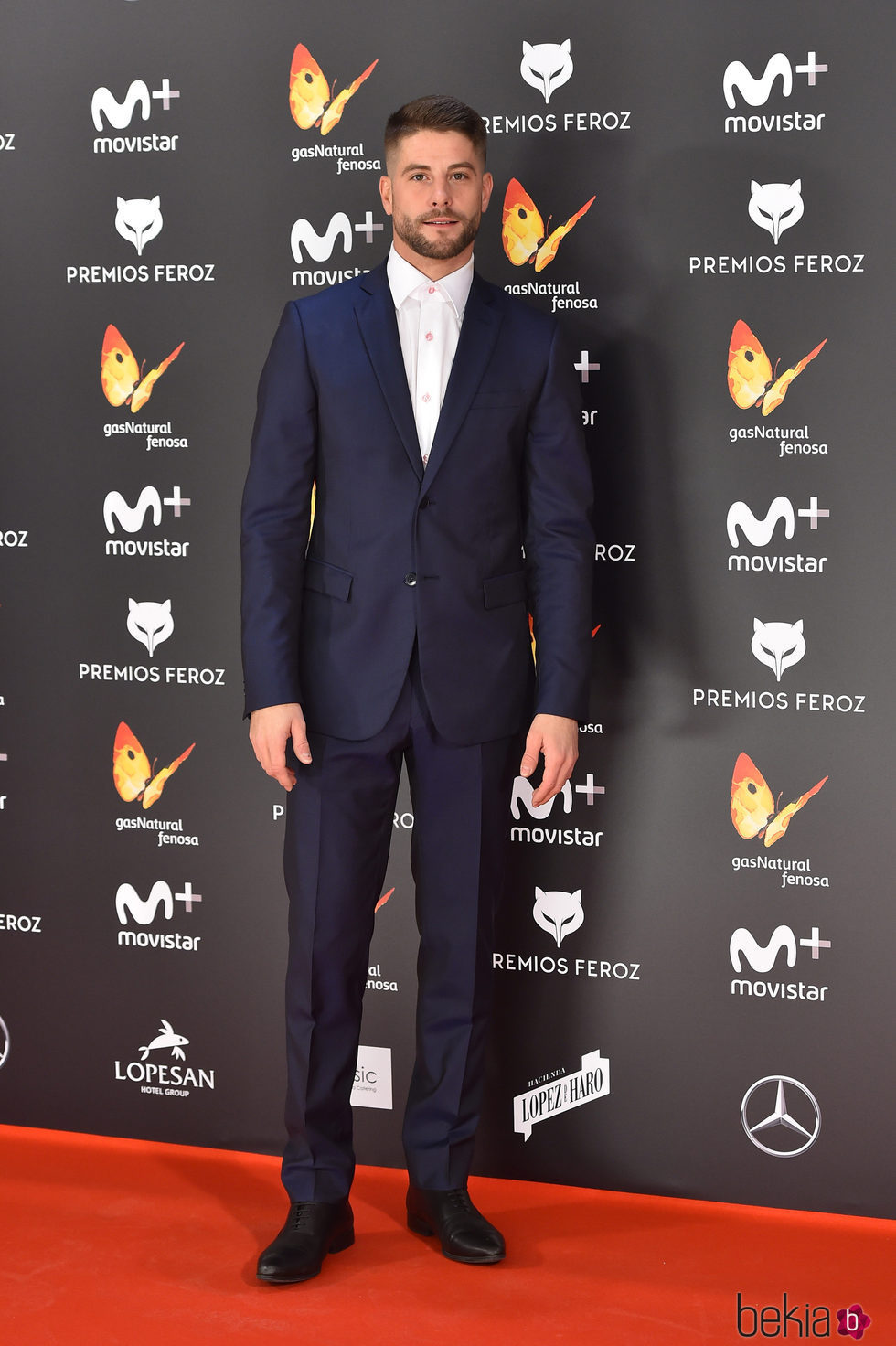 Luis Fernández en la alfombra roja de los Premios Feroz 2017