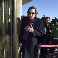 Fernando Gómez-Acebo en el funeral de Bimba Bosé