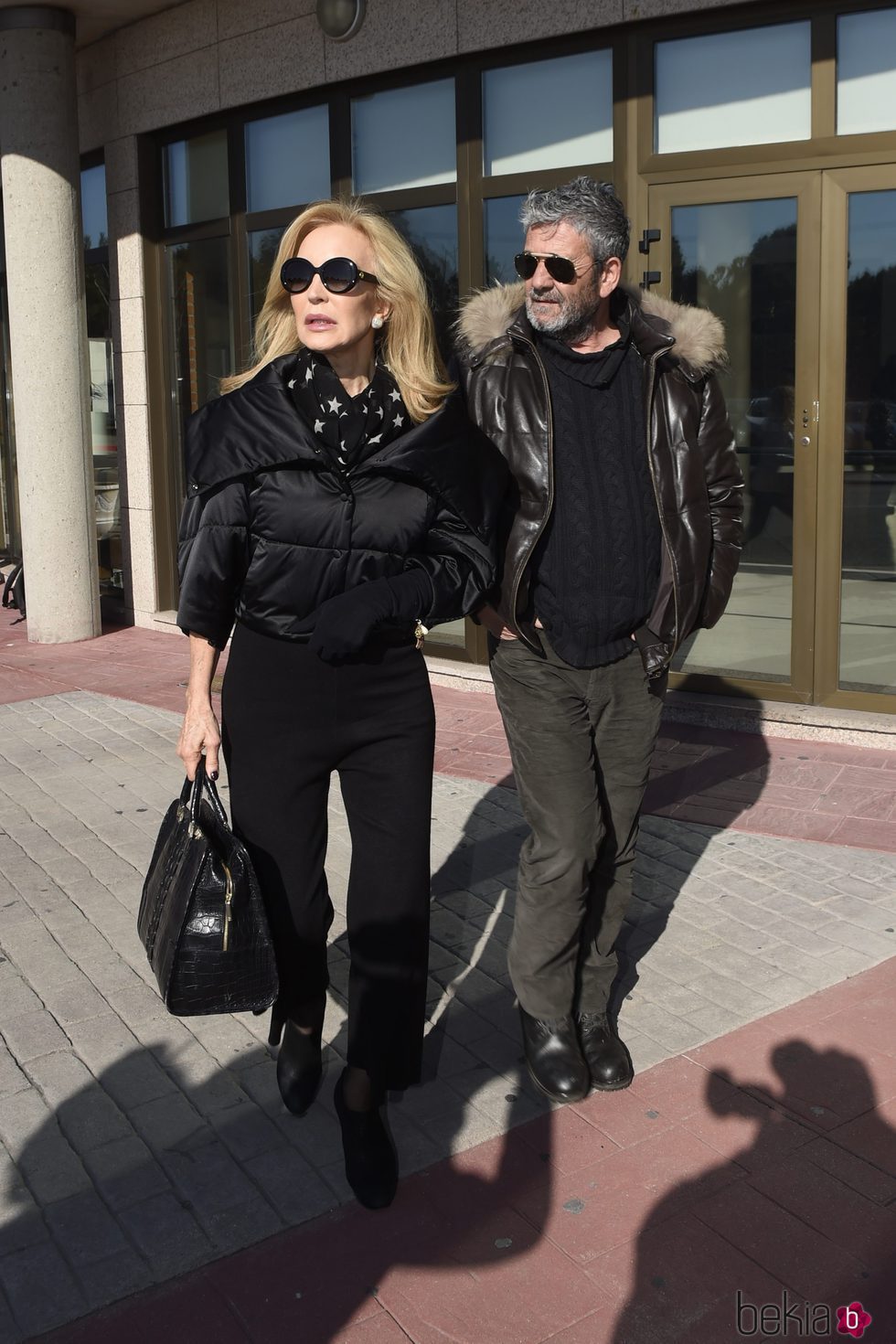 Carmen Lomana en el funeral de Bimba Bosé