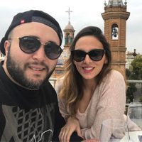 Kiko Rivera e Irene Rosales disfrutando de un almuerzo en un hotel de Sevilla