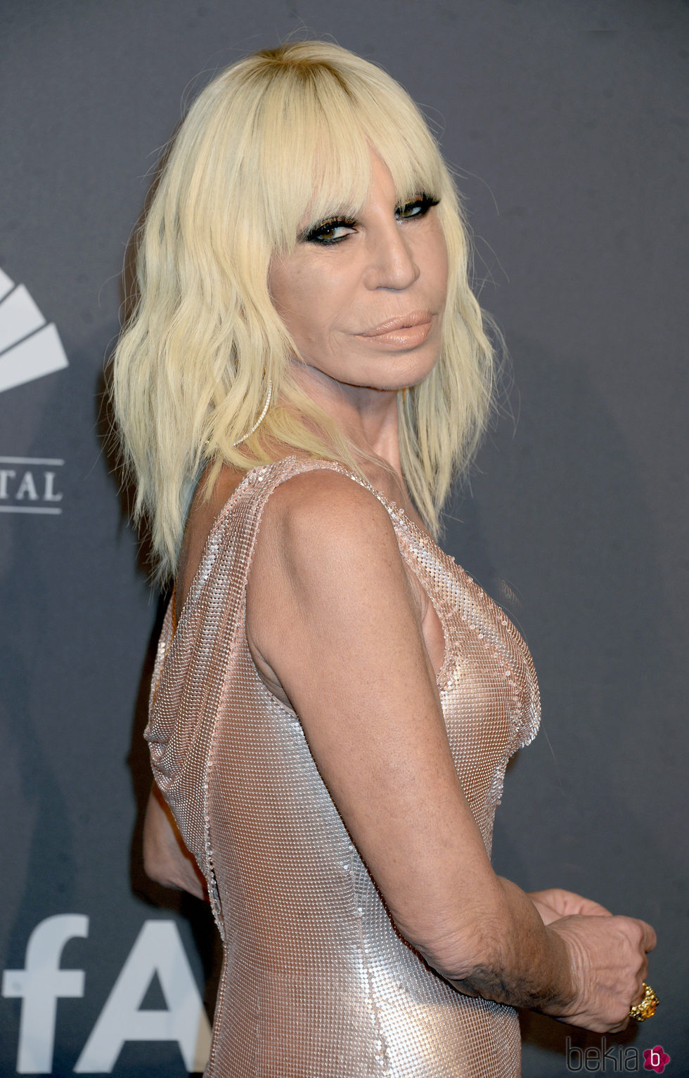 Donatella Versace en la Gala amfAR 2017 en Nueva York