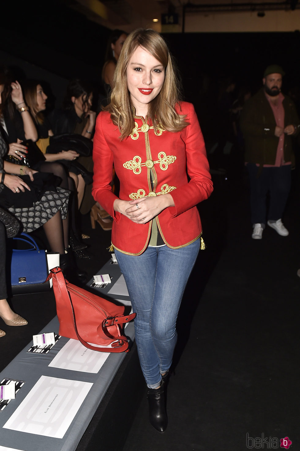 Esmeralda Moya en el front row del desfile de Devota & Lomba en Madrid Fashion Week otoño/invierno 2017/2018
