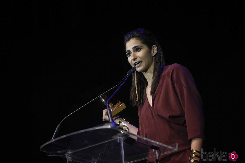 Alba Flores con su premio de la Unión de Actores 2017