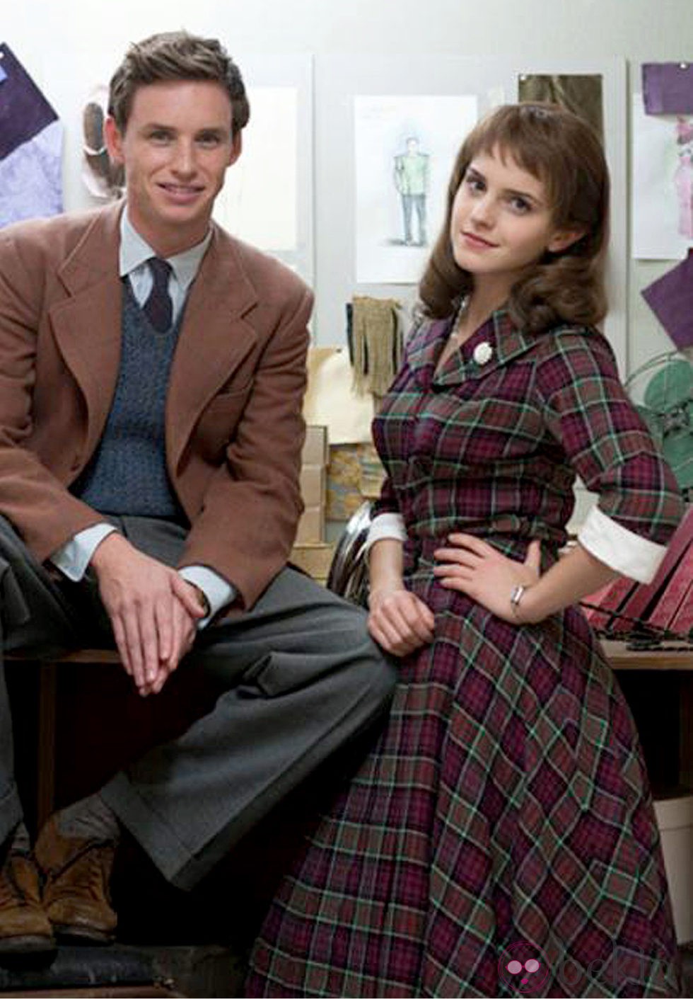 Eddie Redmayne y Emma Watson en la película 'My Week with Marilyn'