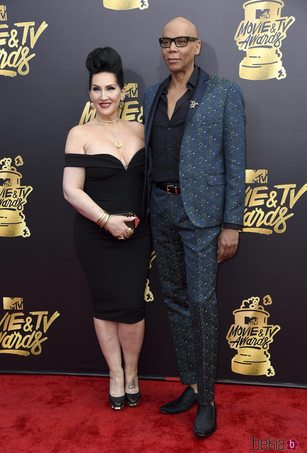 Michelle Visage y RuPaul en la alfombra roja de los MTV Movie Awards 2017