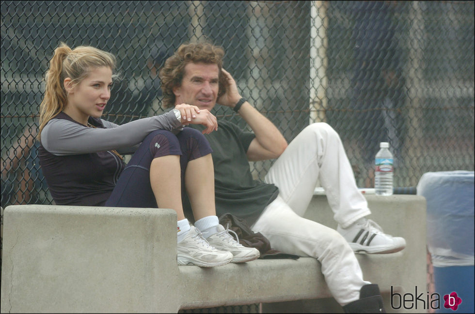 Fernando Sartorius y Elsa Pataky en un entrenamiento
