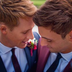 Tom Daley y Dustin Lance Black muy tiernos